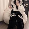 Panda Hooded Pajama Set with Pockets