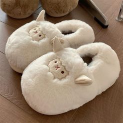 Adorable Plush Lamb Slippers