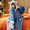 Cozy Cat-Themed Plush Pajamas with Ears