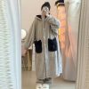 Oversized Button-Up Winter Fleece Pajama Set with Pockets
