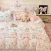 Strawberry Bear & Ruffle Bedding Set