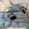 Sleek blue Bedding Set