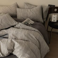 Ashline – 100% Cotton Stripe Bedding Set
