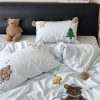 Hugberry 100% Cotton Embroidered Bedding Set