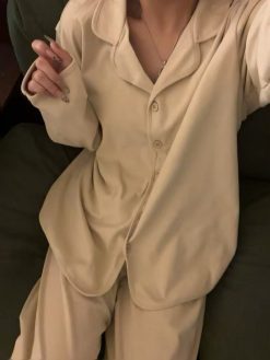Milky Almond Pajama Set