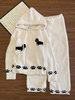 Dachshund Paws Plush Pyjama Set