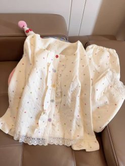 Air-Cotton Confetti Lace Pyjama Set