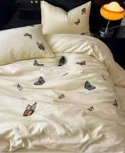 Butterfly Reverie Embroidered Bedding Set