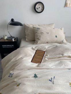 Wilderness Poem Linen Cotton Embroidered Bedding Set
