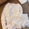 Beary Starry Night Waffle-Knit Loungewear Set