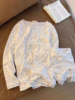 Beary Starry Night Waffle-Knit Loungewear Set