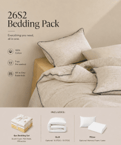 26S2 Bedding Pack (100% Cotton Double Gauze Bedding Set)