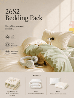 26S2 Bedding Pack (100% Cotton Bedding Set)