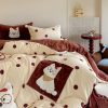 Extra Warm: Polka Pup Milk Fleece Bedding Set
