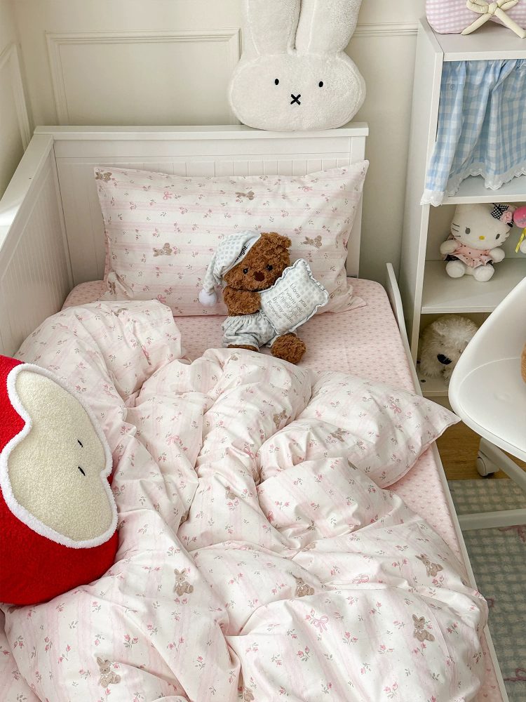 Rosebud Bunny 100% Cotton Bedding Set - Image 2