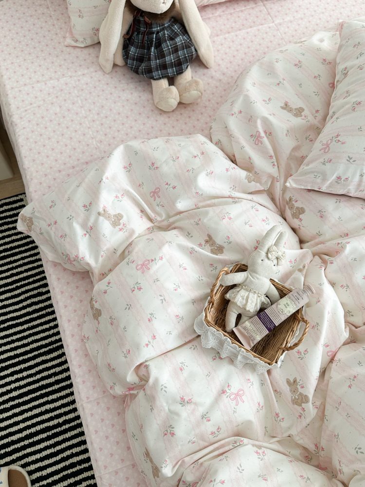 Rosebud Bunny 100% Cotton Bedding Set - Image 3